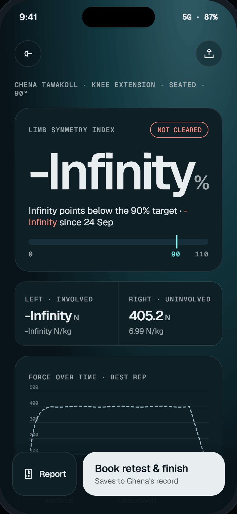 Result screen